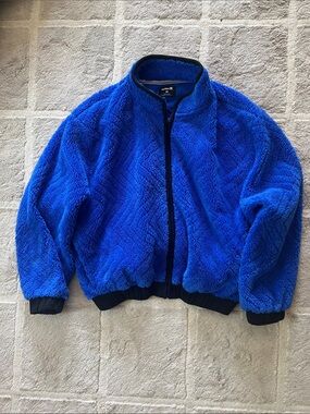 Hurley Bright Blue Plush Sherpa Zip Jacket